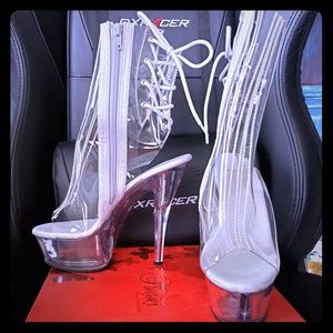 Pleasure Kiss heels (clear)